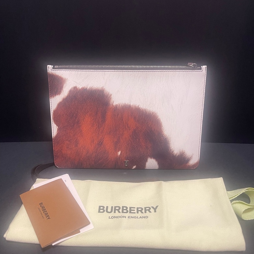 NWT Burberry Animal Print Wristlet